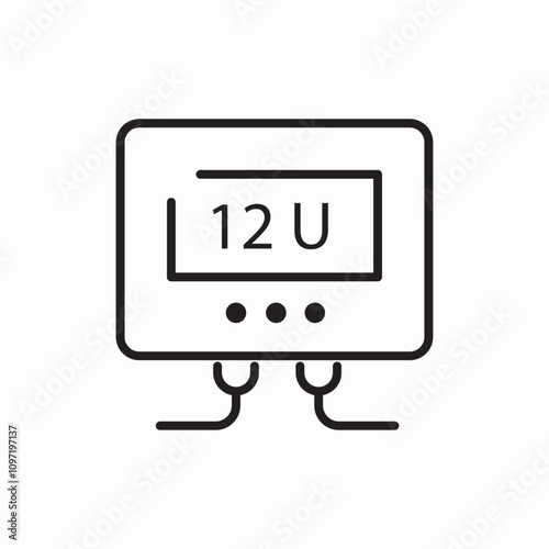 voltmeter measuring icon sign vector