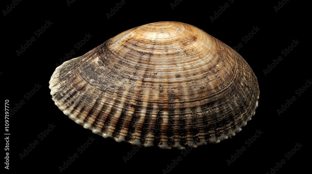 Detailed Closeup Of A Single Seashell Specimen Detailed Closeup Of A Single Seashell Specimen