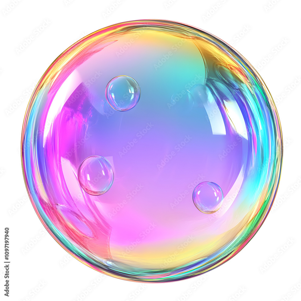 A colorful soap bubble with a glossy, iridescent surface reflecting light. A colorful soap bubble with a glossy, iridescent surface reflecting light.