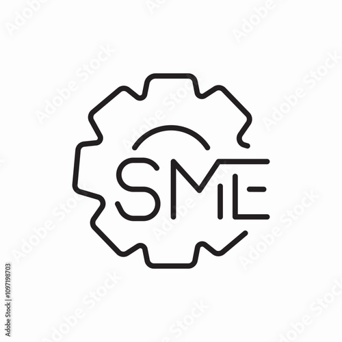 small medium -sized enterprises setting icon sign vector