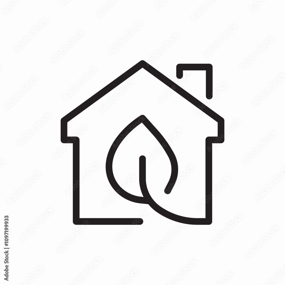 eco home icon sign vector eco home icon sign vector