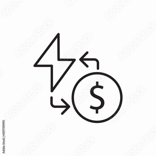 energy payment icon sign vector