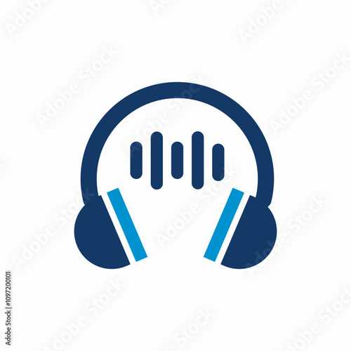 headphone listen voice icon sign vector