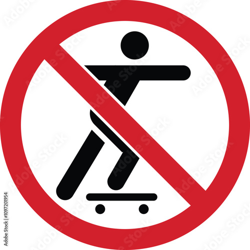 No skateboarding sign.
