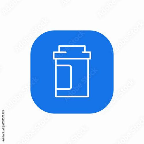 drug bottle search  icon sign vector