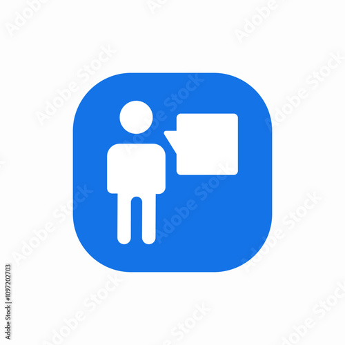 man speak icon sign vector