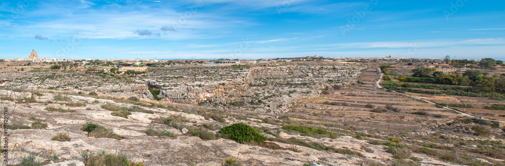 Gozo (Għawdex) Island landscape near Victoria City (Ir-Rabat Għawdex) Malta Gozo (Għawdex) Island landscape near Victoria City (Ir-Rabat Għawdex) Malta