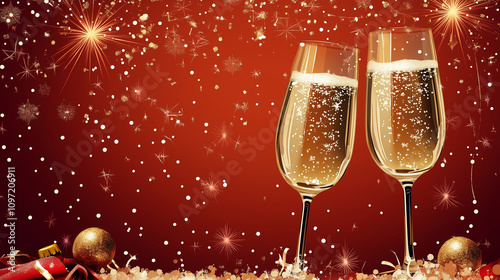 Festive New Year Background Design with Space for Text or Logo