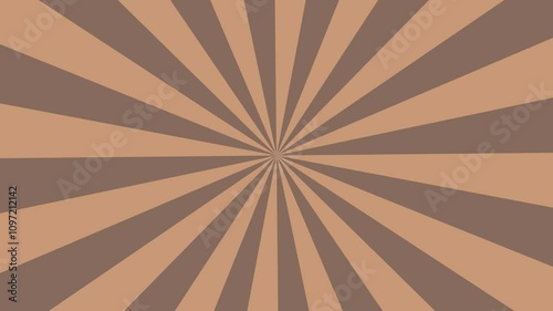 Retro Starburst Design with Warm Brown and Beige Tones Creating a Vivid Visual Impact