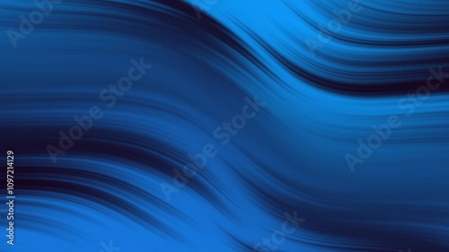Abstract Blue Wave Patterns with Flowing Motion in Dynamic Artwork Visual Design
