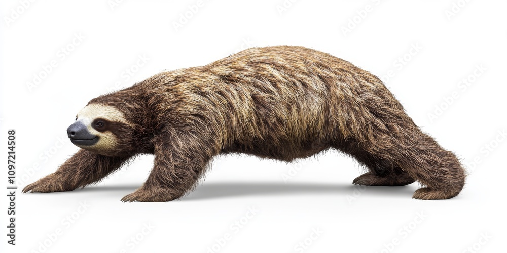 Obraz premium Sloth figure made of textured materials, showcasing unique design
