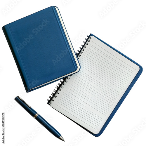 Blue Notebooks  Spiral Notebook  Planner  Pen  Stationery  Office Supplies  Writing  Notep