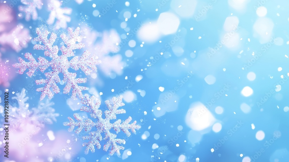 Winter wonderland snowflakes falling nature's beauty serene atmosphere close-up view tranquility and magic Winter wonderland snowflakes falling nature's beauty serene atmosphere close-up view tranquility and magic