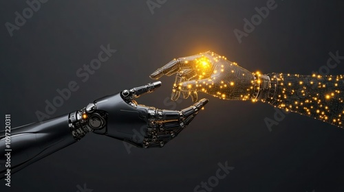 Touching the Future: Robot and Human Hands on Big Data Network with AI and Machine Learning for Science and Technology Innovation