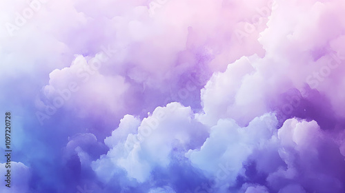 Dreamy blend of pale lavender and sky blue for a cloud-inspired watercolor wash photo