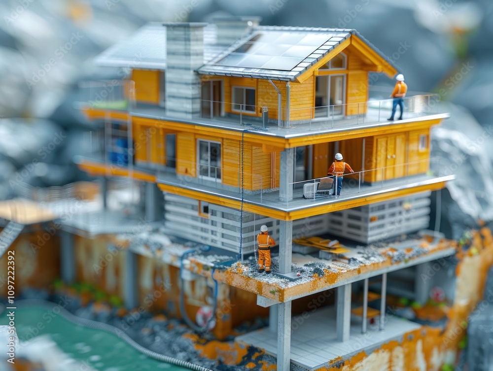 Miniature House on a Cliffside