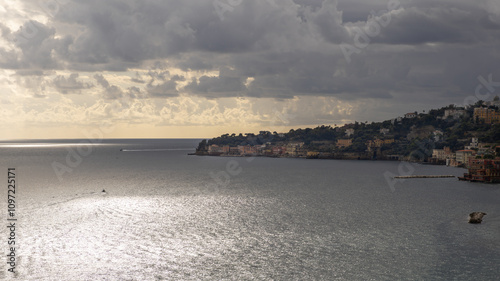 Naples, Tyrrhenian Sea, on the southern coast of the Gulf of Naples. Sea side.