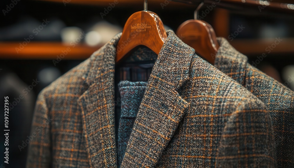 Obraz premium Tailored, highend jacket on a bespoke hanger