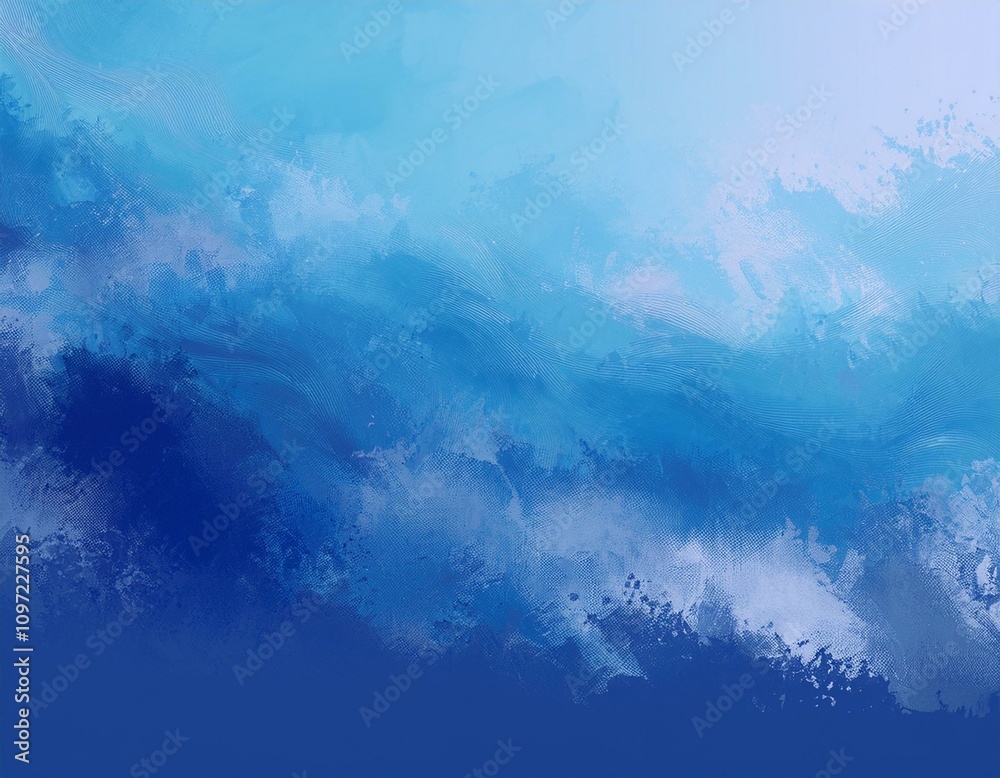 Obraz premium Gradient abstract background blue, sky, ice, ink, with copy space