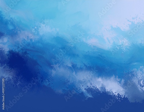 Gradient abstract background blue, sky, ice, ink, with copy space