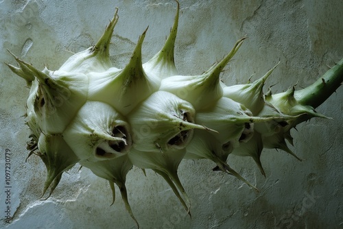 Datura innoxia commonly called pricklyburr and various other names photo