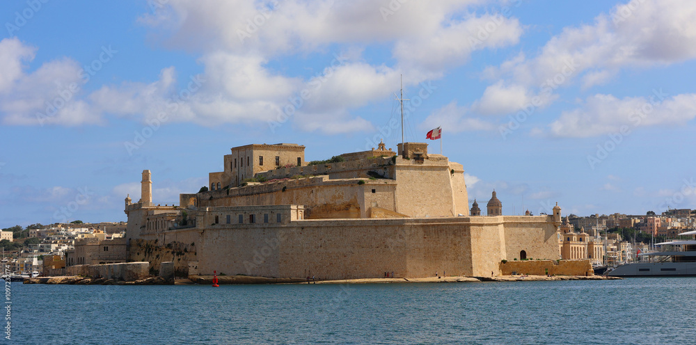 Fort St Angelo, Birgu (Maltese: Forti Sant'Anglu or Fortizza Sant'Anglu) is a bastioned fort in Birgu, Malta, located at the centre of the Grand Harbour.