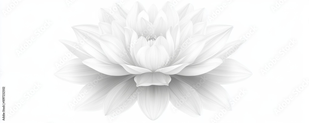 Obraz premium Ethereal white lotus flower illustration: a symbol