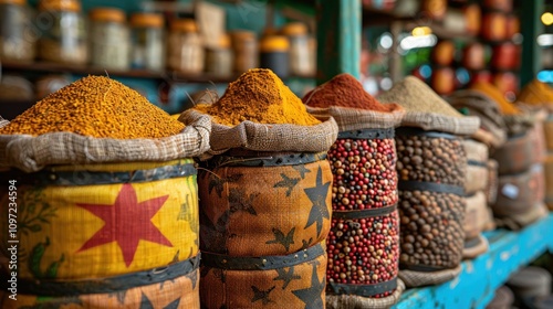Spices in a Moroccan Market