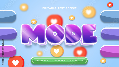 White Purple Violet and Blue Mode 3d Editable Text Effect - Font Style