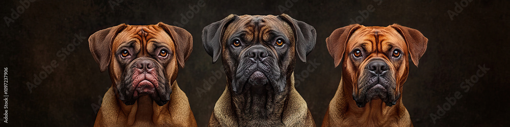 Fototapeta premium Majestic Canines: Big Dogs Standing Strong