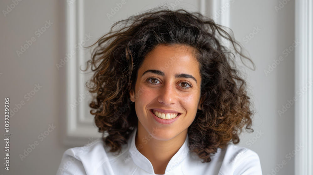 A joyful young female dentist smiles brightly in her dental office, showcasing her expertise and warmth. A joyful young female dentist smiles brightly in her dental office, showcasing her expertise and warmth.
