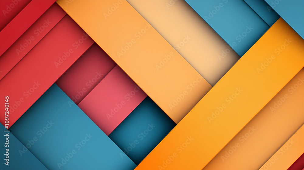 Abstract Geometric Shapes Composition Abstract Geometric Shapes Composition