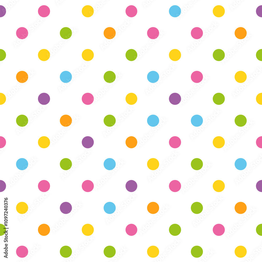Colorful Polka Dot pattern, seamless texture Colorful Polka Dot pattern, seamless texture