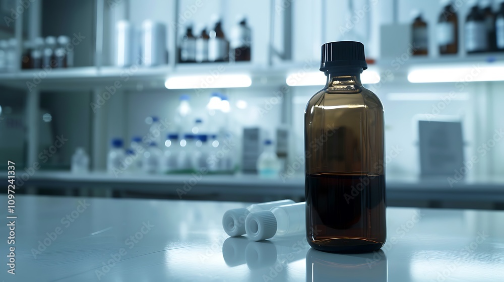 Assorted chemical bottles arranged in a laboratory environment, symbolizing scientific research, experiments, and chemical analysis in a controlled setting.
Assorted chemical bottles arranged in a laboratory environment, symbolizing scientific research, experiments, and chemical analysis in a controlled setting.