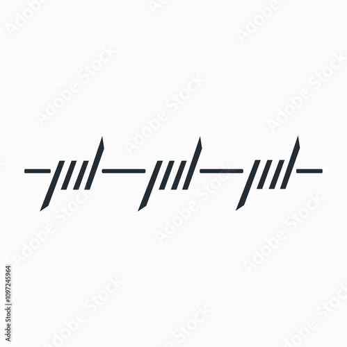 Barbwire icon clipart avatar logotype isolated illustration
