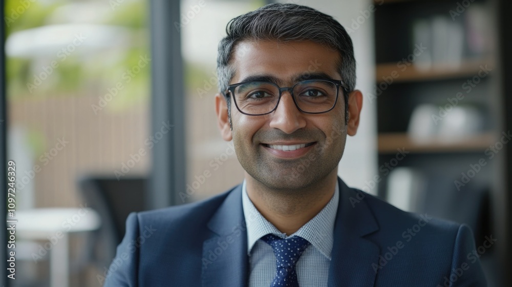Fototapeta premium Professional Businessman Smiling at Camera