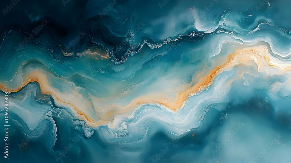 Abstract Ocean Waves Illustration Abstract Ocean Waves Illustration