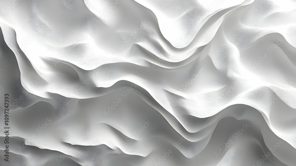 Fototapeta premium White Fabric Drape 3D Render