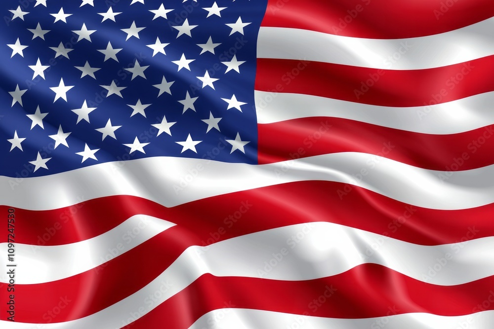 Fototapeta premium USA Flag/Elegant US Flag Background with Subtle Texture and Classic Design