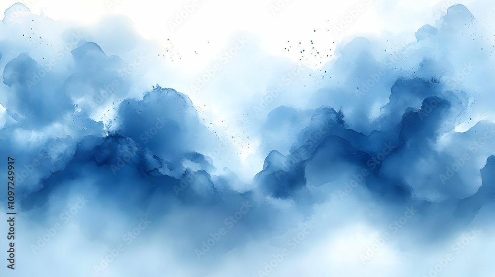 Blue Abstract Watercolor Background Illustration Blue Abstract Watercolor Background Illustration