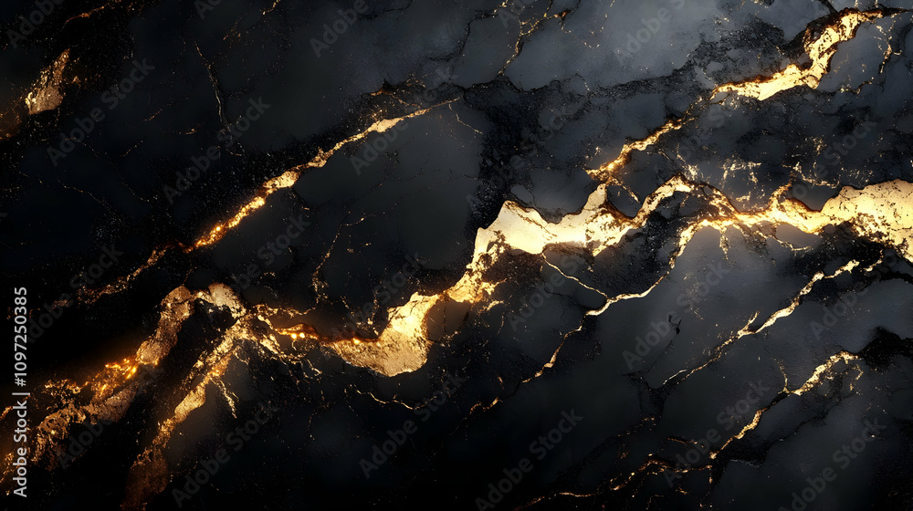 Glowing Gold Veins Abstract Background Glowing Gold Veins Abstract Background