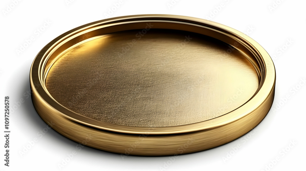 Golden Round 3D Render Golden Round 3D Render