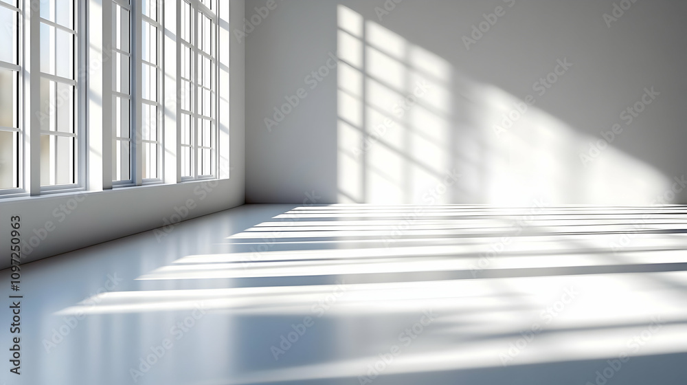 Bright Room Sunlight Illumination 3D Render
