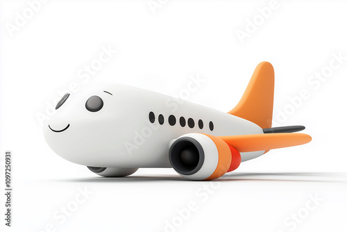 Wallpaper Mural Toy airplane character on white background Torontodigital.ca