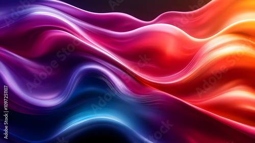 Abstract 3D Wave Background