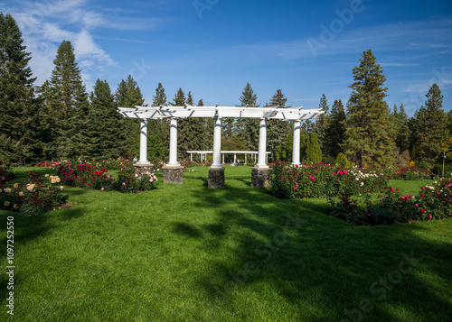 Rose Hill, rose garden in Manito Park, Spokane, Washington. 