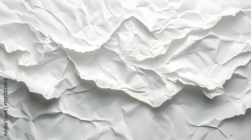 White Crumpled Paper Texture Background White Crumpled Paper Texture Background