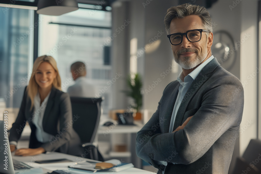 Confident Leadership in a Modern Office Setting Confident Leadership in a Modern Office Setting