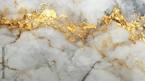 Gold Veined Marble Abstract Background photo