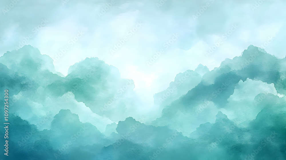 Abstract Watercolor Mountain Landscape Background Abstract Watercolor Mountain Landscape Background